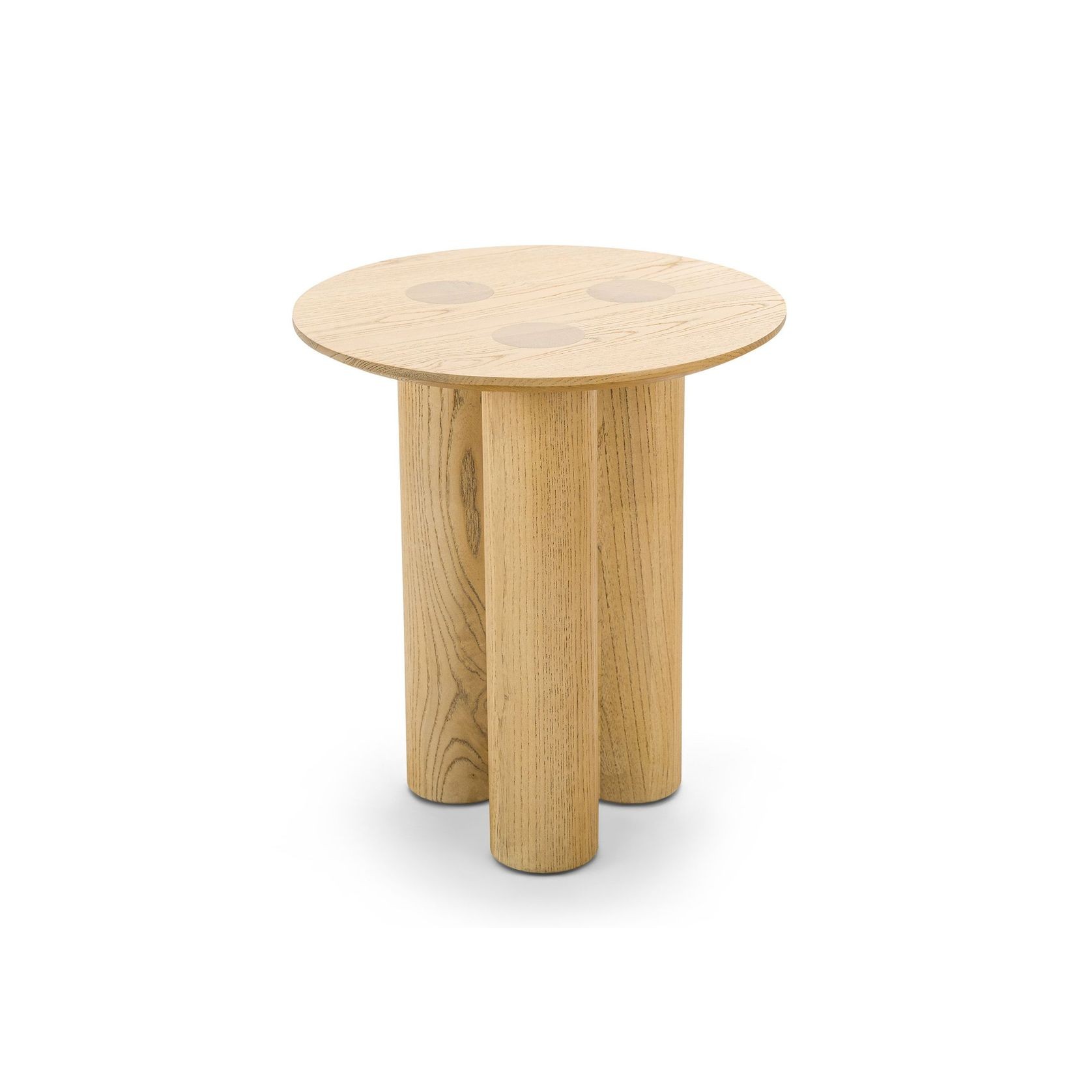 Pila Round Solid Oak Side Table | Natural gallery detail image