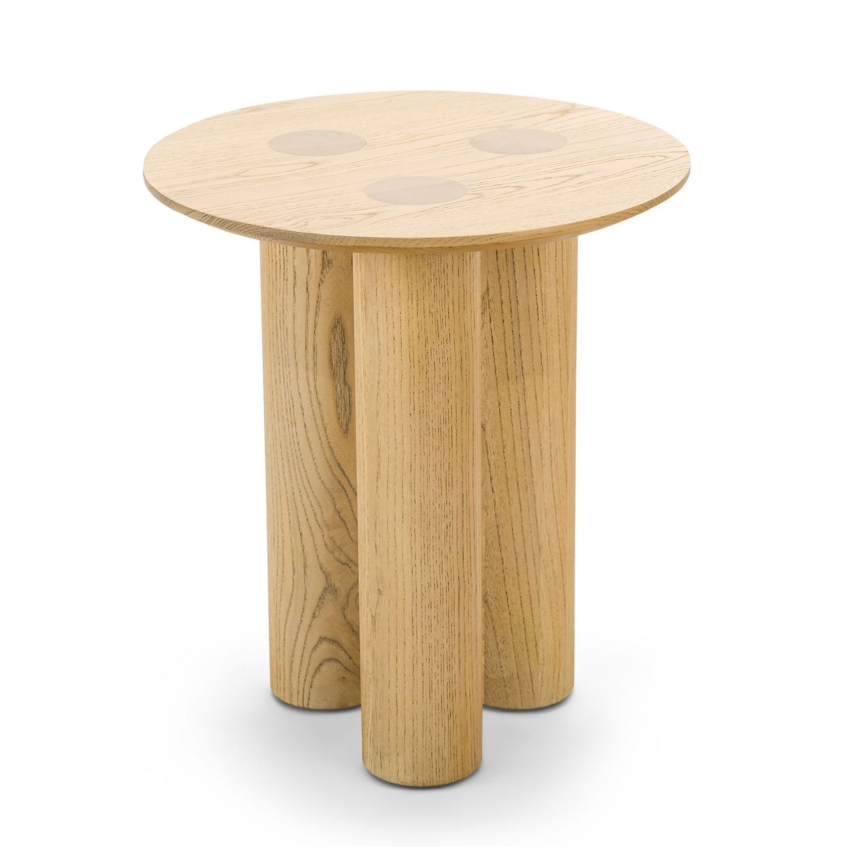 Pila Round Solid Oak Side Table | Natural gallery detail image