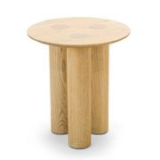 Pila Round Solid Oak Side Table | Natural gallery detail image