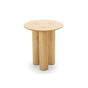 Pila Round Solid Oak Side Table | Natural gallery detail image