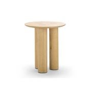 Pila Round Solid Oak Side Table | Natural gallery detail image
