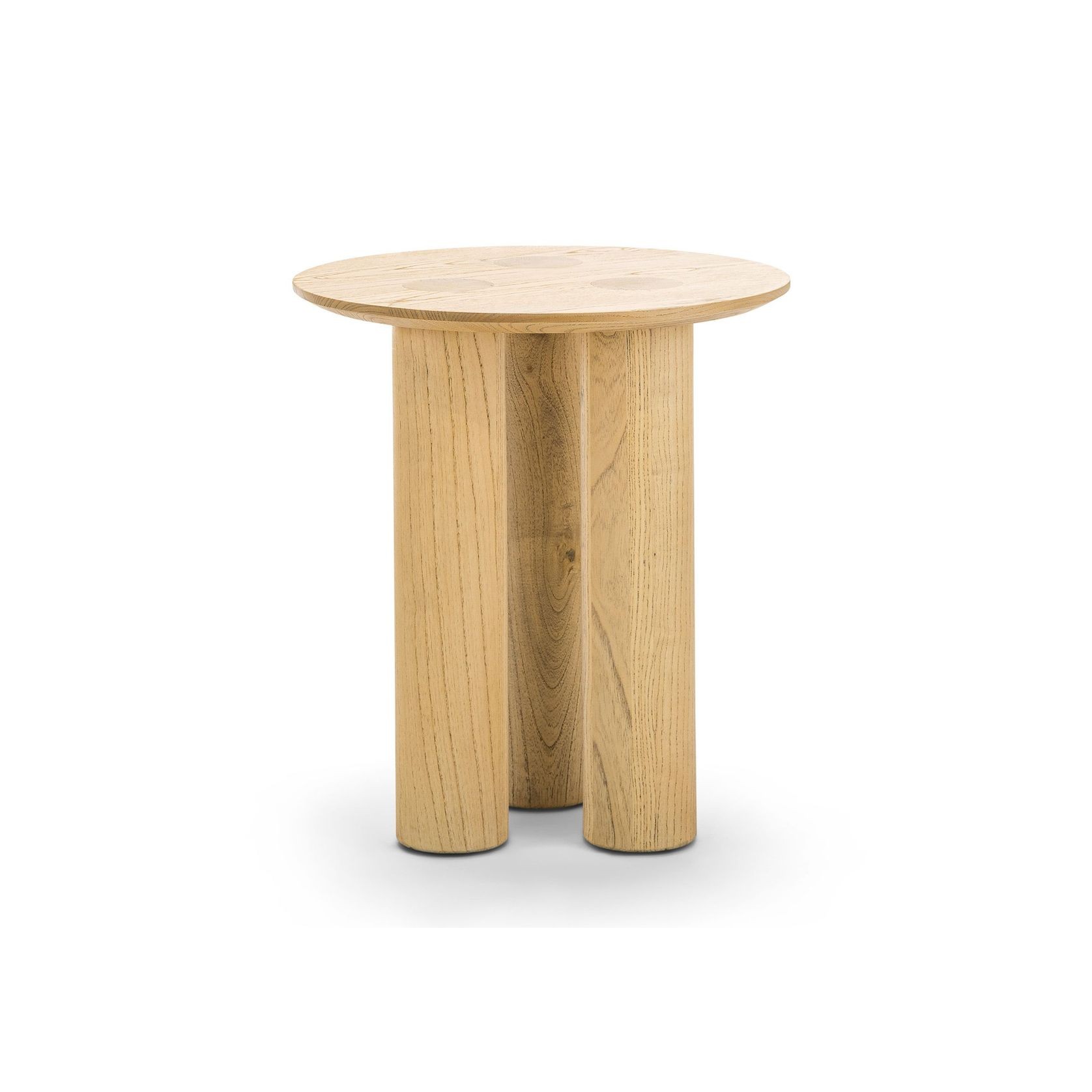 Pila Round Solid Oak Side Table | Natural gallery detail image