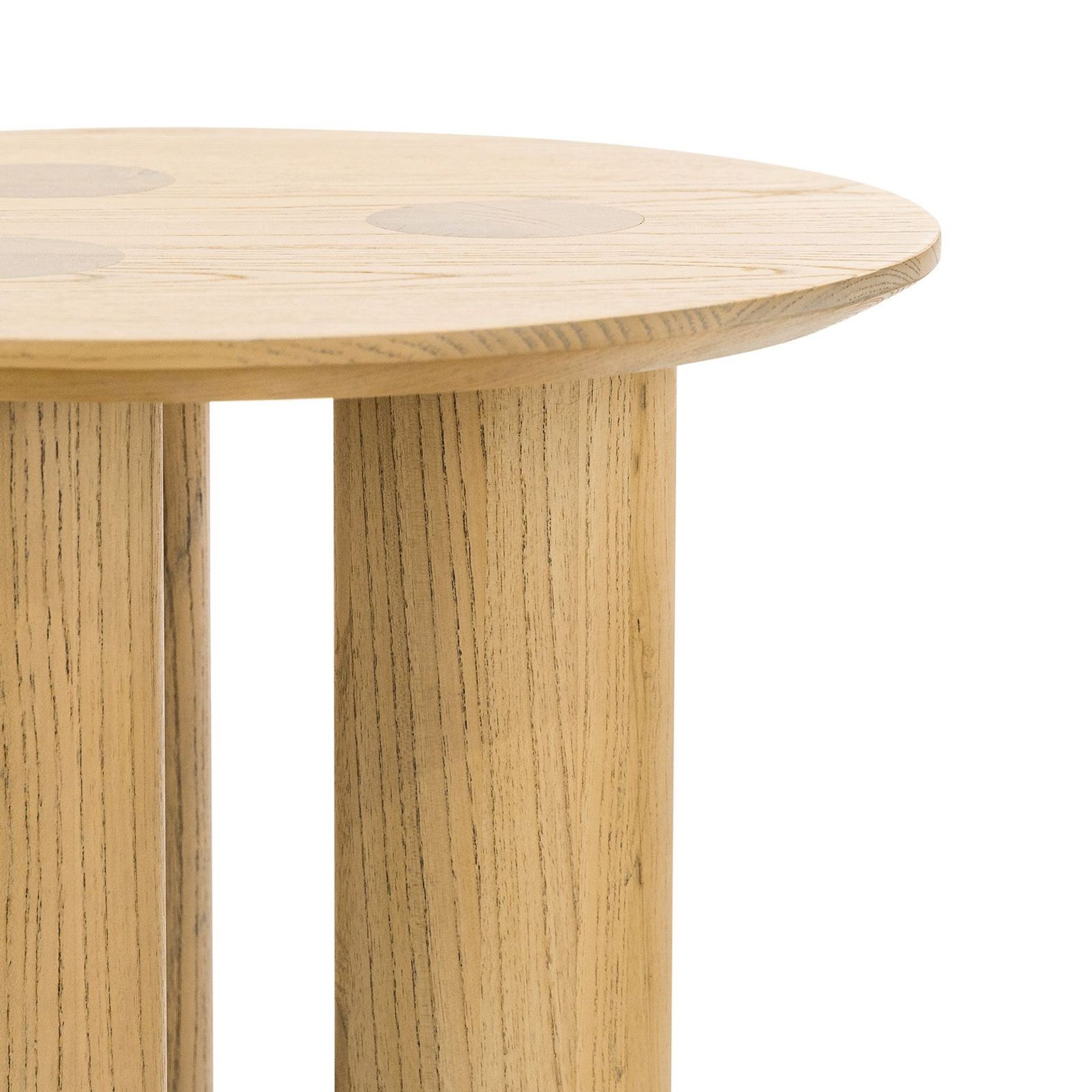 Pila Round Solid Oak Side Table | Natural gallery detail image
