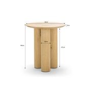 Pila Round Solid Oak Side Table | Natural gallery detail image