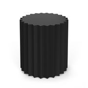 Kaei Round Fluted Side Table | Black gallery detail image