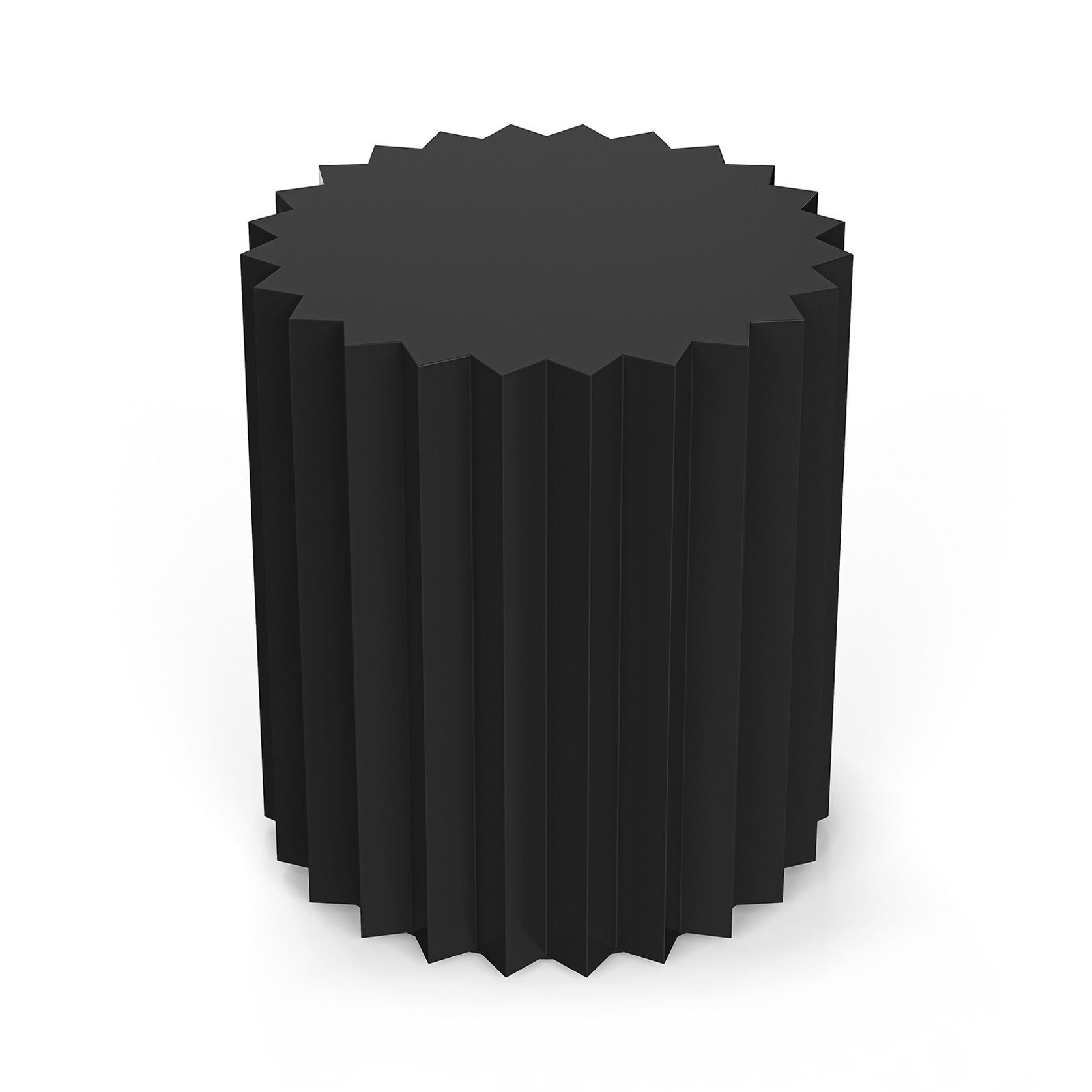 Kaei Round Fluted Side Table | Black gallery detail image