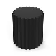 Kaei Round Fluted Side Table | Black gallery detail image