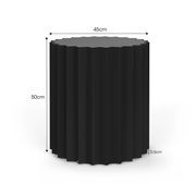 Kaei Round Fluted Side Table | Black gallery detail image
