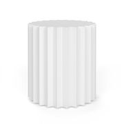 Kaei Round Fluted Side Table | White gallery detail image