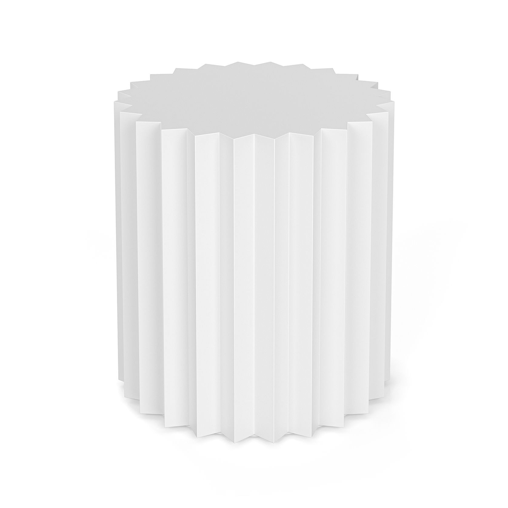 Kaei Round Fluted Side Table | White gallery detail image