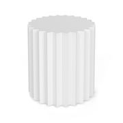 Kaei Round Fluted Side Table | White gallery detail image