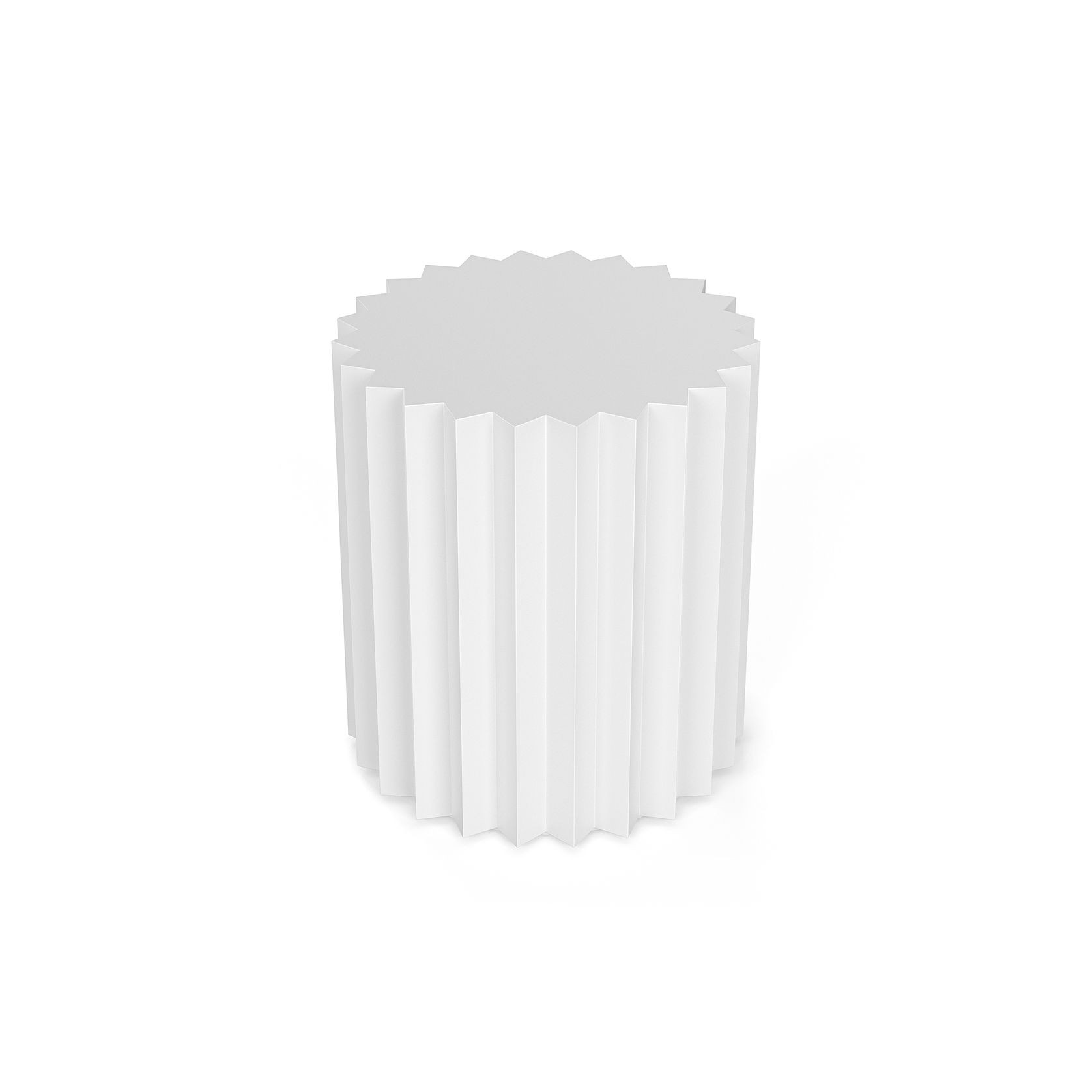 Kaei Round Fluted Side Table | White gallery detail image