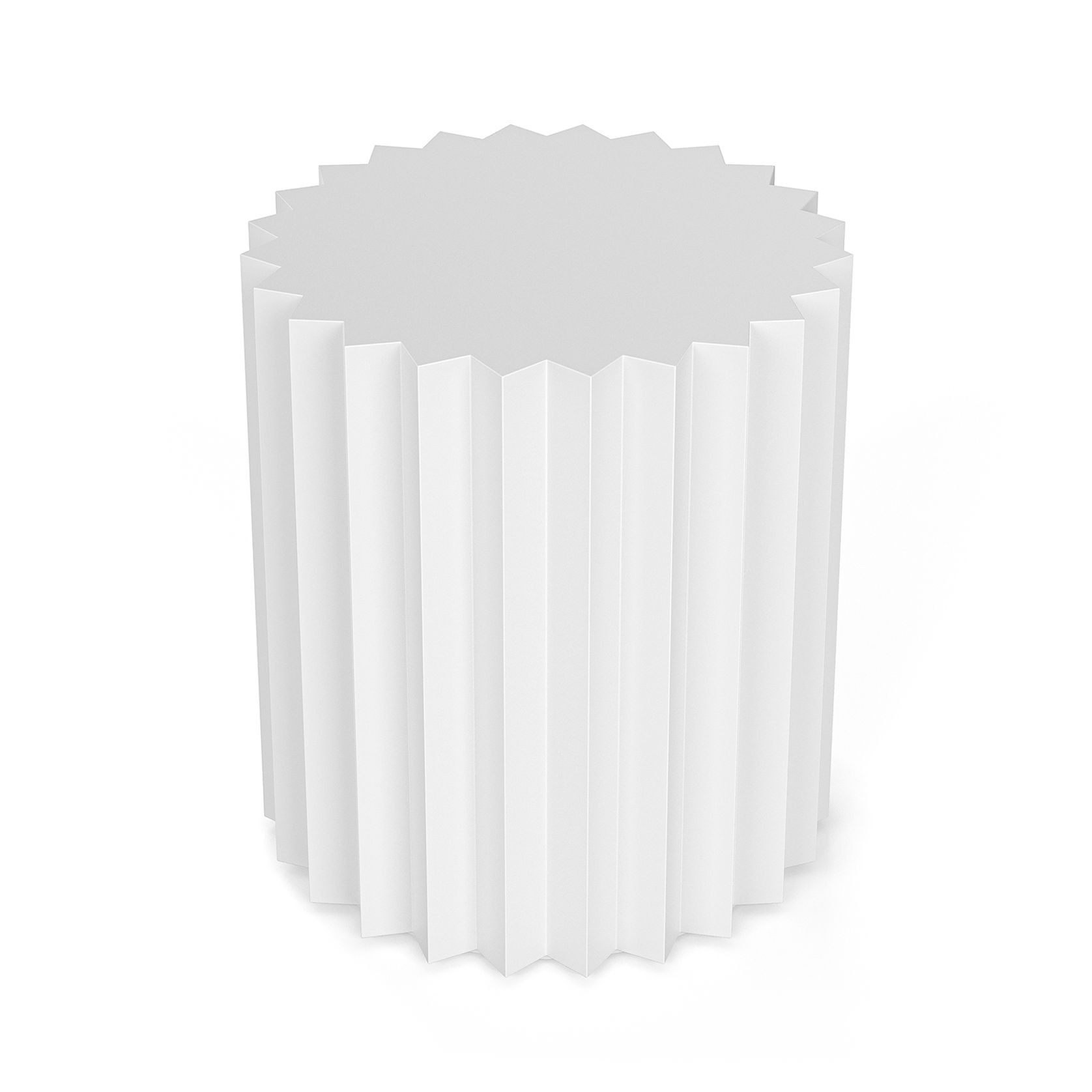 Kaei Round Fluted Side Table | White gallery detail image