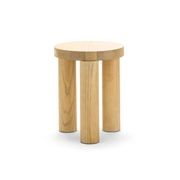 Nomad Round Solid Oak Side Table Stool | Natural gallery detail image