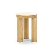 Nomad Round Solid Oak Side Table Stool | Natural gallery detail image