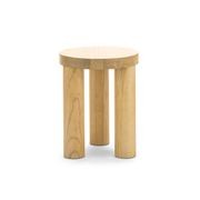 Nomad Round Solid Oak Side Table Stool | Natural gallery detail image