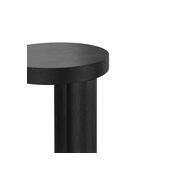 Nomad Round Solid Oak Side Table Stool | Black gallery detail image
