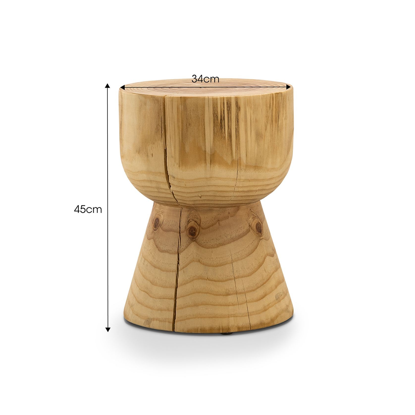 Kork Hourglass Stump Stool | Natural gallery detail image