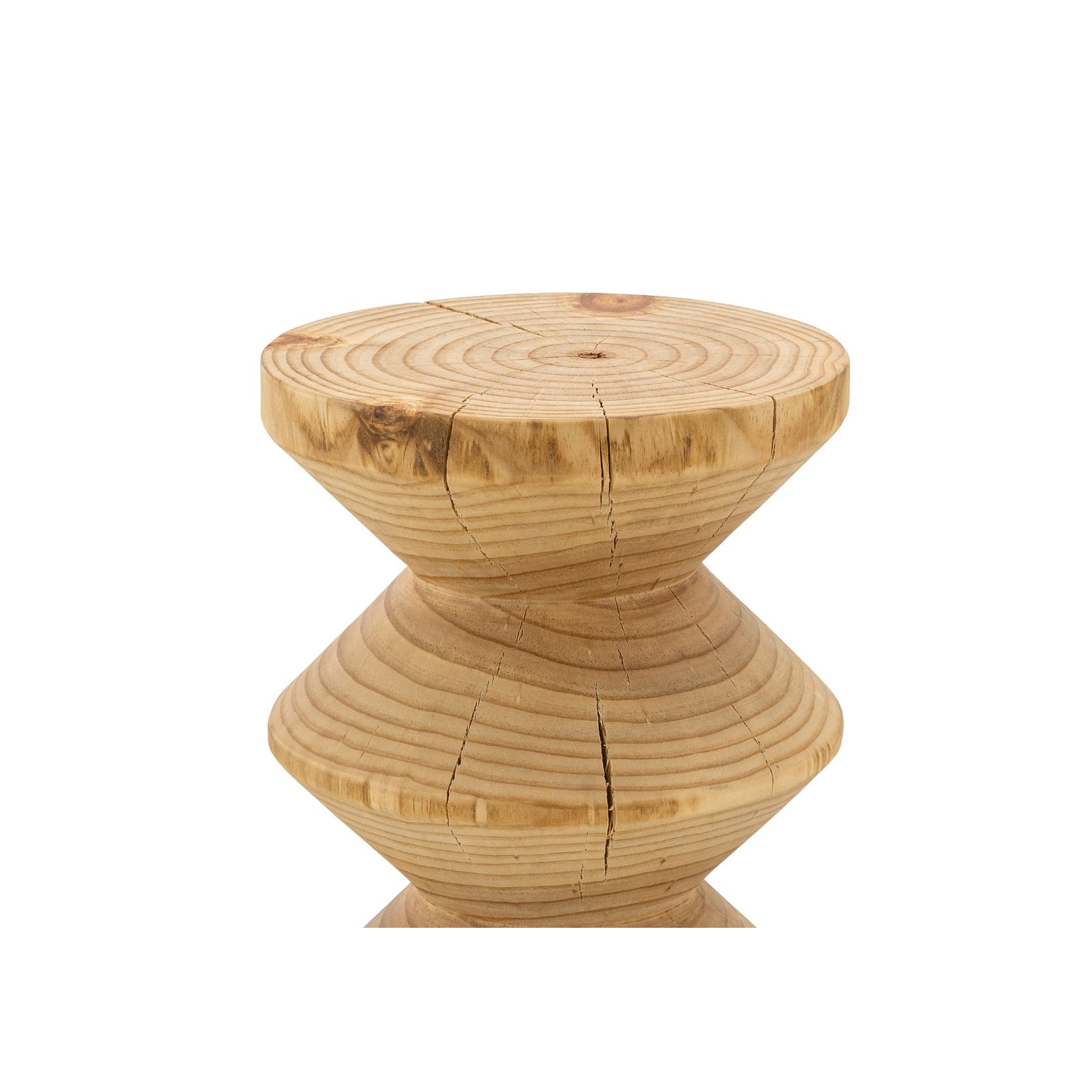Navi Zig Zag Stump Stool | Natural gallery detail image