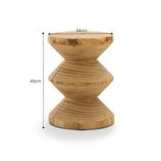Navi Zig Zag Stump Stool | Natural gallery detail image