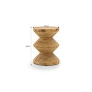 Navi Zig Zag Stump Stool | Natural gallery detail image