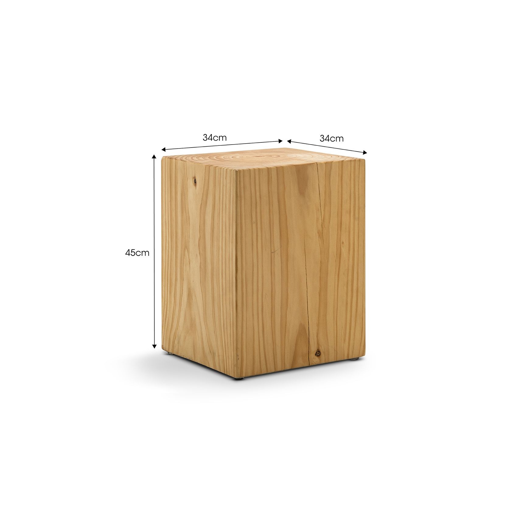 Blok Square Stump Stool | Natural gallery detail image