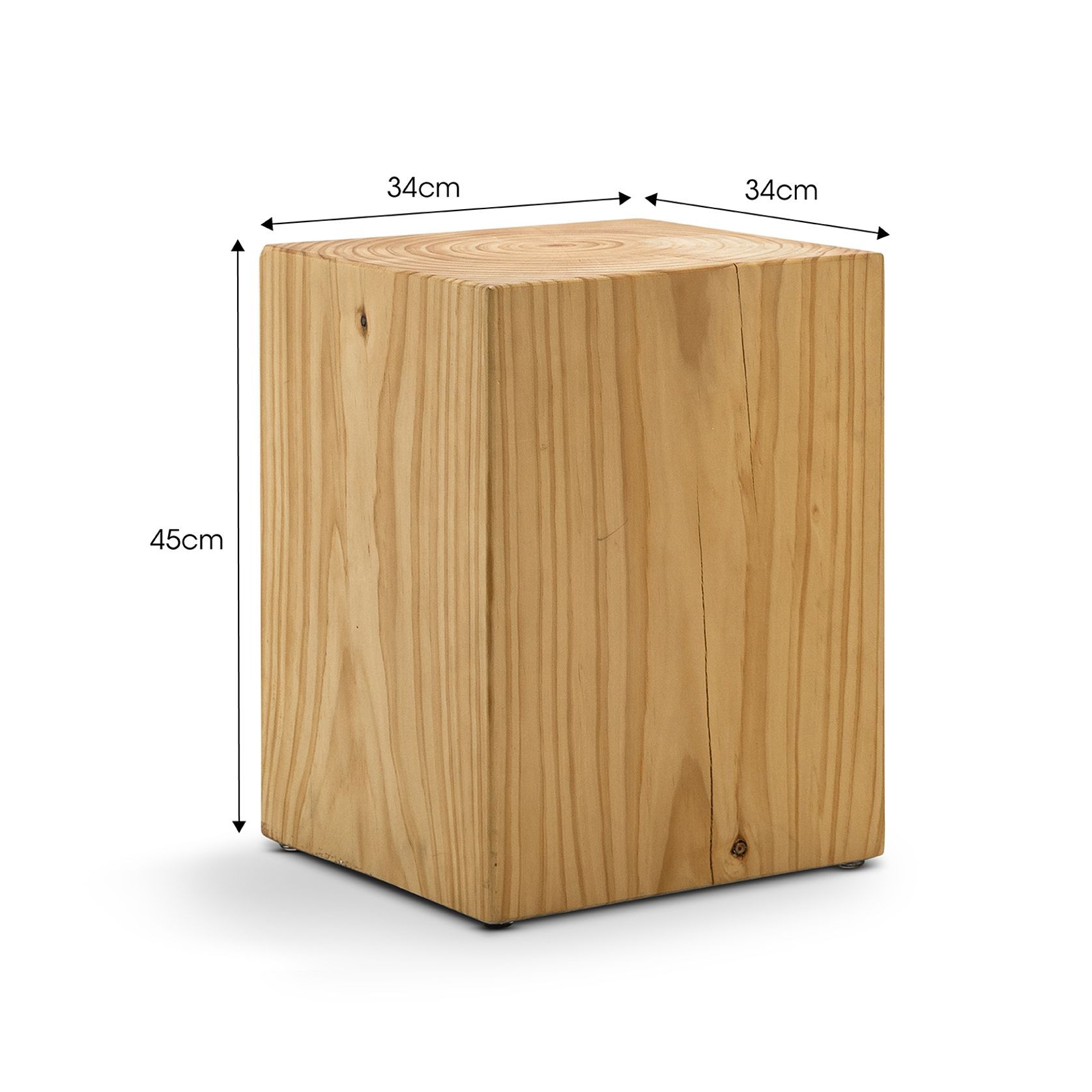 Blok Square Stump Stool | Natural gallery detail image