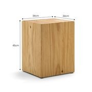 Blok Square Stump Stool | Natural gallery detail image