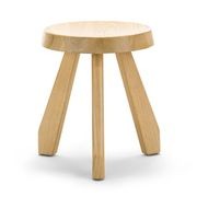 Bel Round Solid Oak Table Stool | Natural gallery detail image