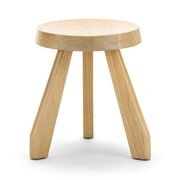 Bel Round Solid Oak Table Stool | Natural gallery detail image