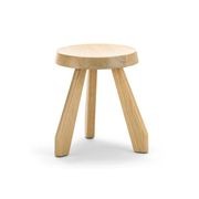 Bel Round Solid Oak Table Stool | Natural gallery detail image