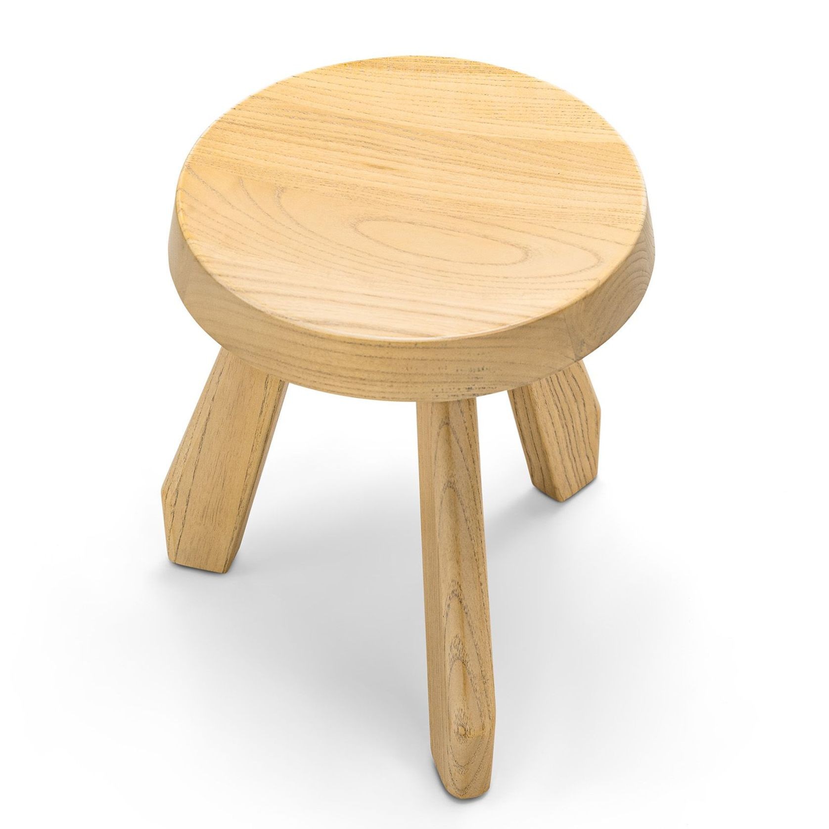 Bel Round Solid Oak Table Stool | Natural gallery detail image