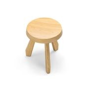 Bel Round Solid Oak Table Stool | Natural gallery detail image