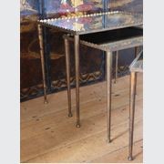 A Mid Century Trio Of French Mirrored Nesting Tables gallery detail image