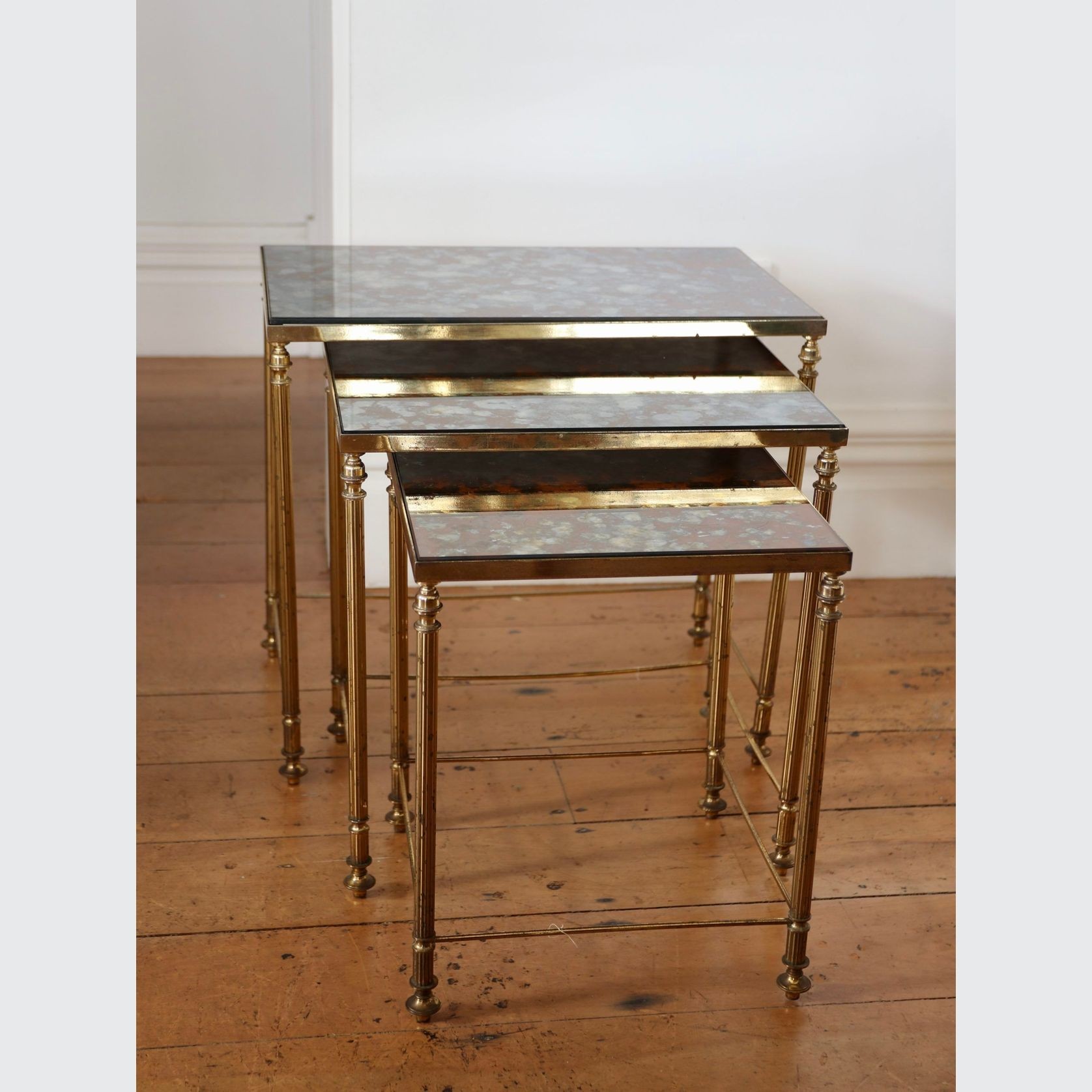 Set Of Nesting Tables In The Style Of Maison Bagues gallery detail image