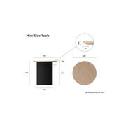 Mimi Side Table - White - Natural gallery detail image