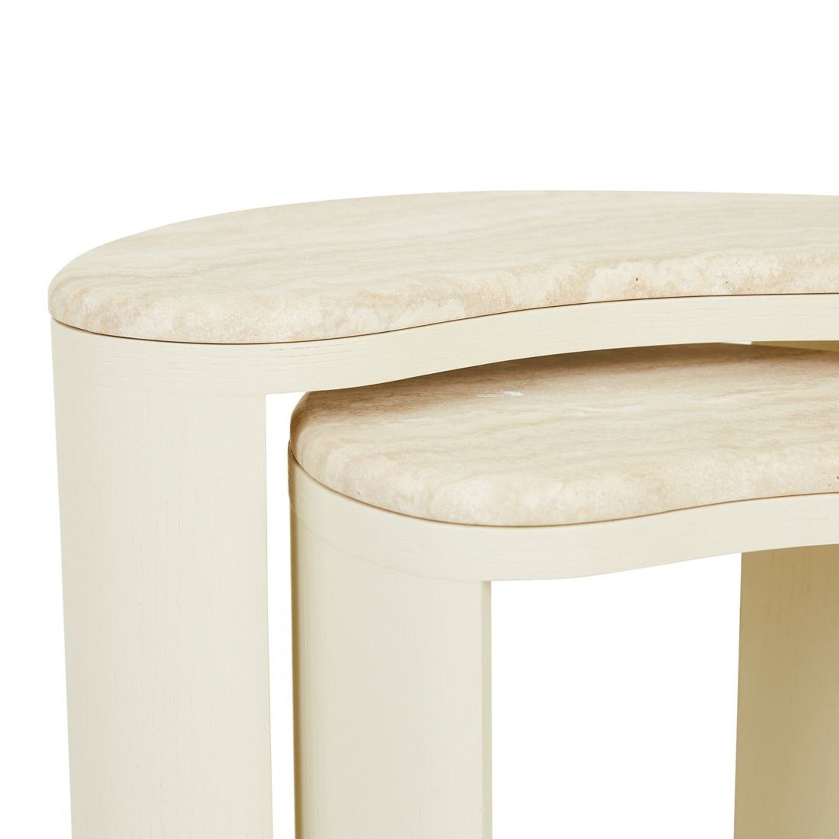 Oberon Curve Nest Marble Side Tables gallery detail image