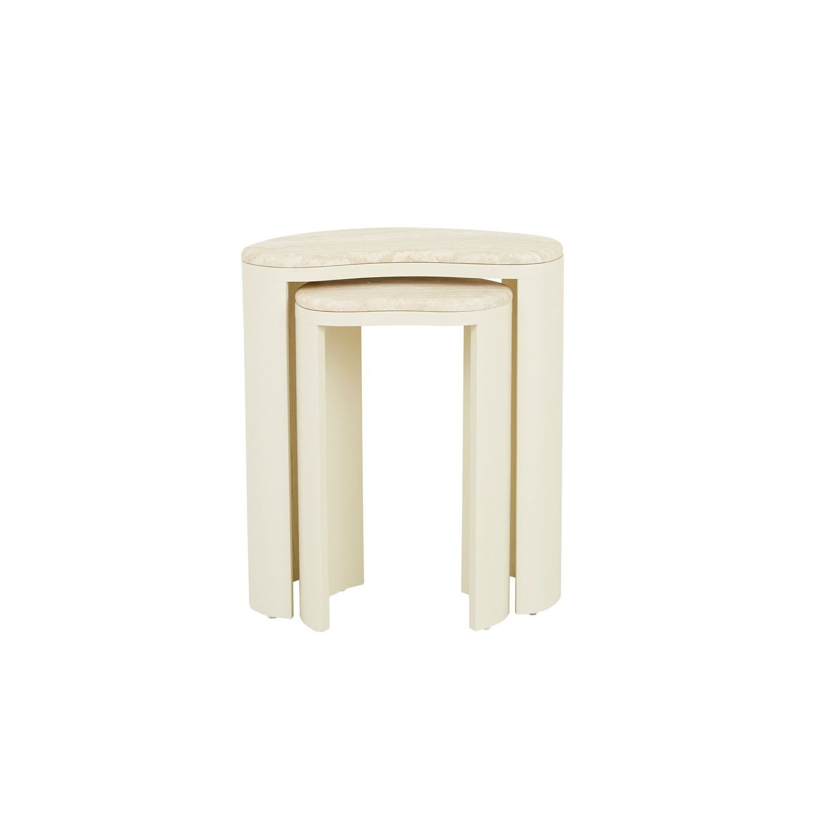 Oberon Curve Nest Marble Side Tables gallery detail image