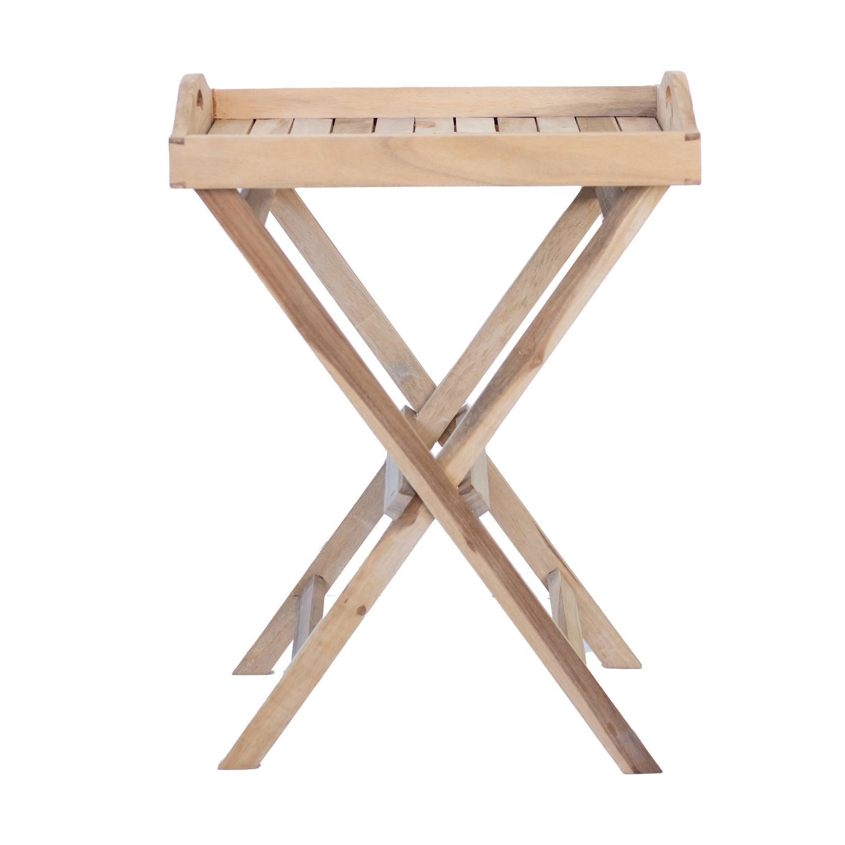 Rustico Reclaimed Teak Butlers Tray Table - Natural gallery detail image