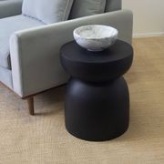 Pedestal Side Table - Black gallery detail image