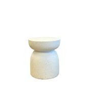 Pedestal Side Table - Fleck White gallery detail image