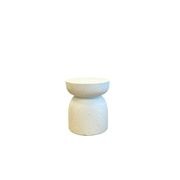 Pedestal Side Table - Fleck White gallery detail image