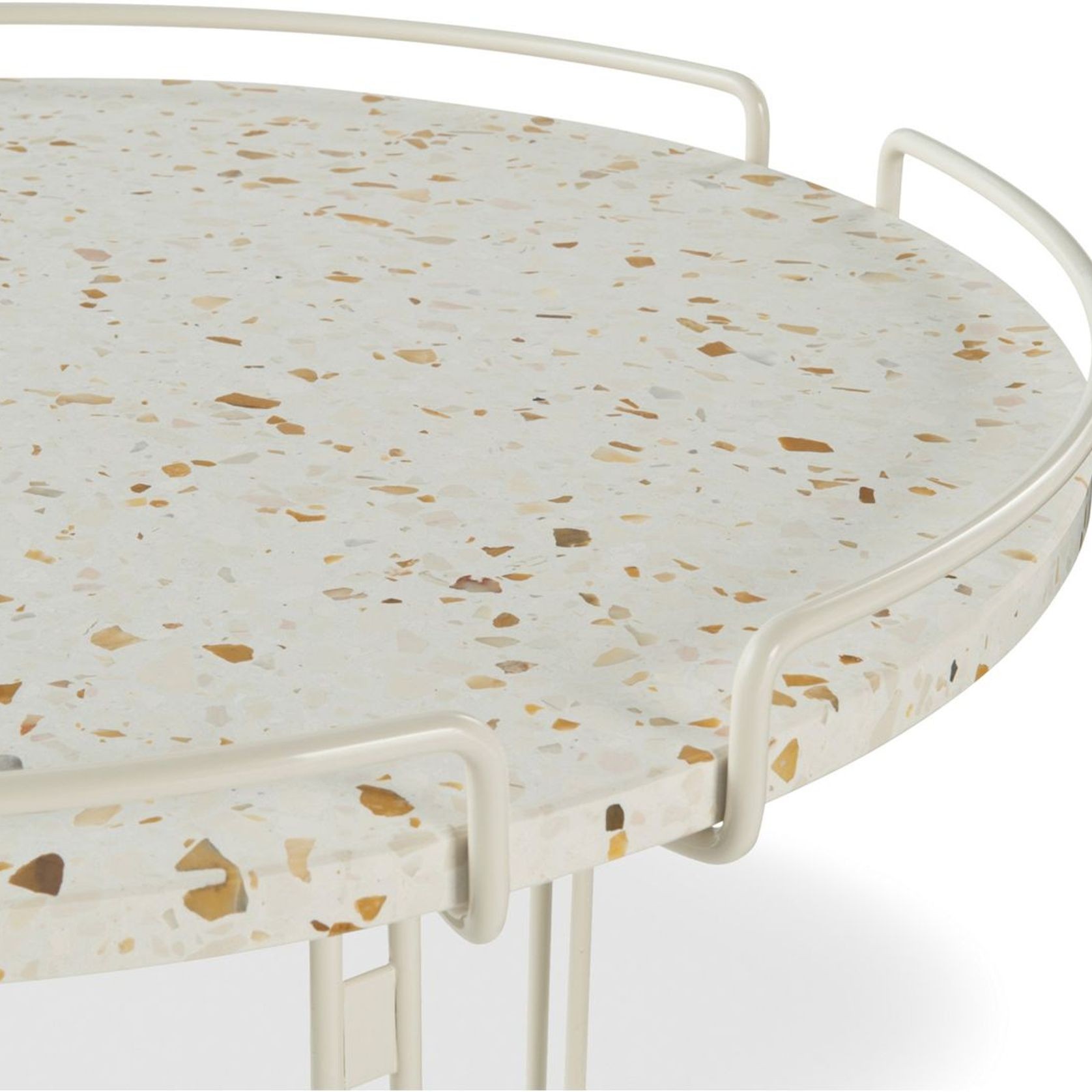 Bijou Pedestal Table Lacquered - Matte white cracked gallery detail image