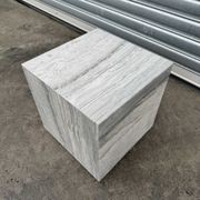 Cube Side Table-Vein Cut Blue Travertine | Natural Stone Co. gallery detail image