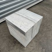 Cube Side Table-Vein Cut Blue Travertine | Natural Stone Co. gallery detail image
