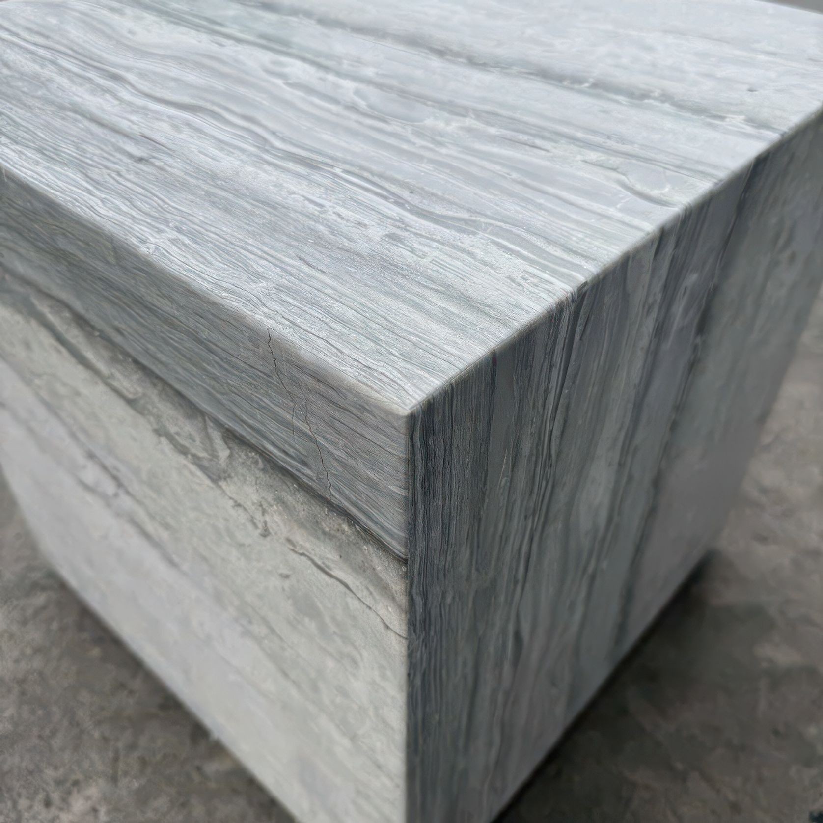 Cube Side Table-White Latte Marble | Natural Stone Co. gallery detail image
