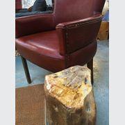 Petrified Wood Occasional Side Table Natural Brown gallery detail image