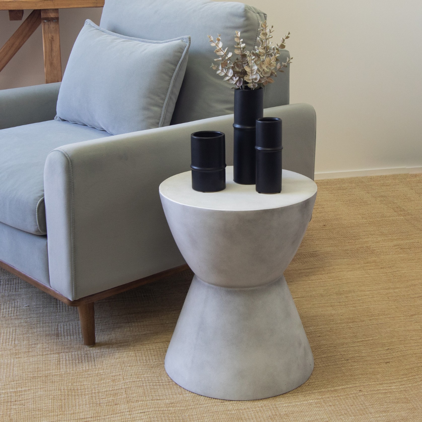 Westside Round Accent Table- Stone gallery detail image
