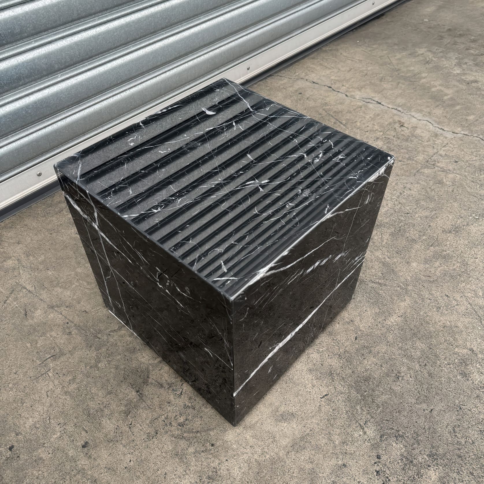 Cube Side Table -Black Marble | Natural Stone Co. gallery detail image