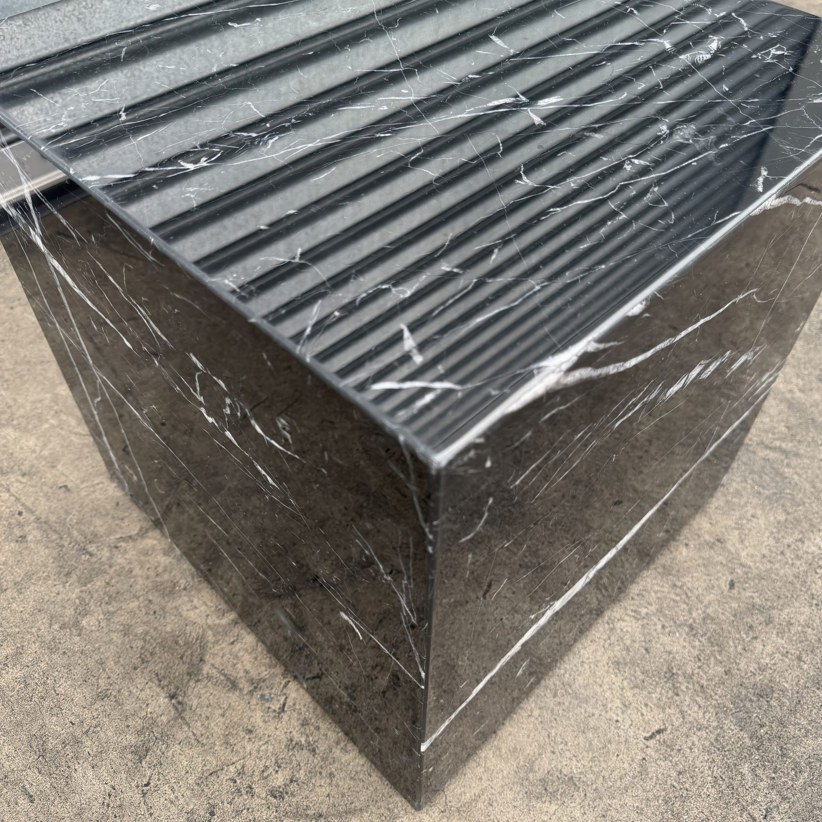 Cube Side Table -Black Marble | Natural Stone Co. gallery detail image